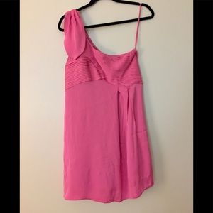 NWT Alice + Olivia Silk One Shoulder Drape Dress